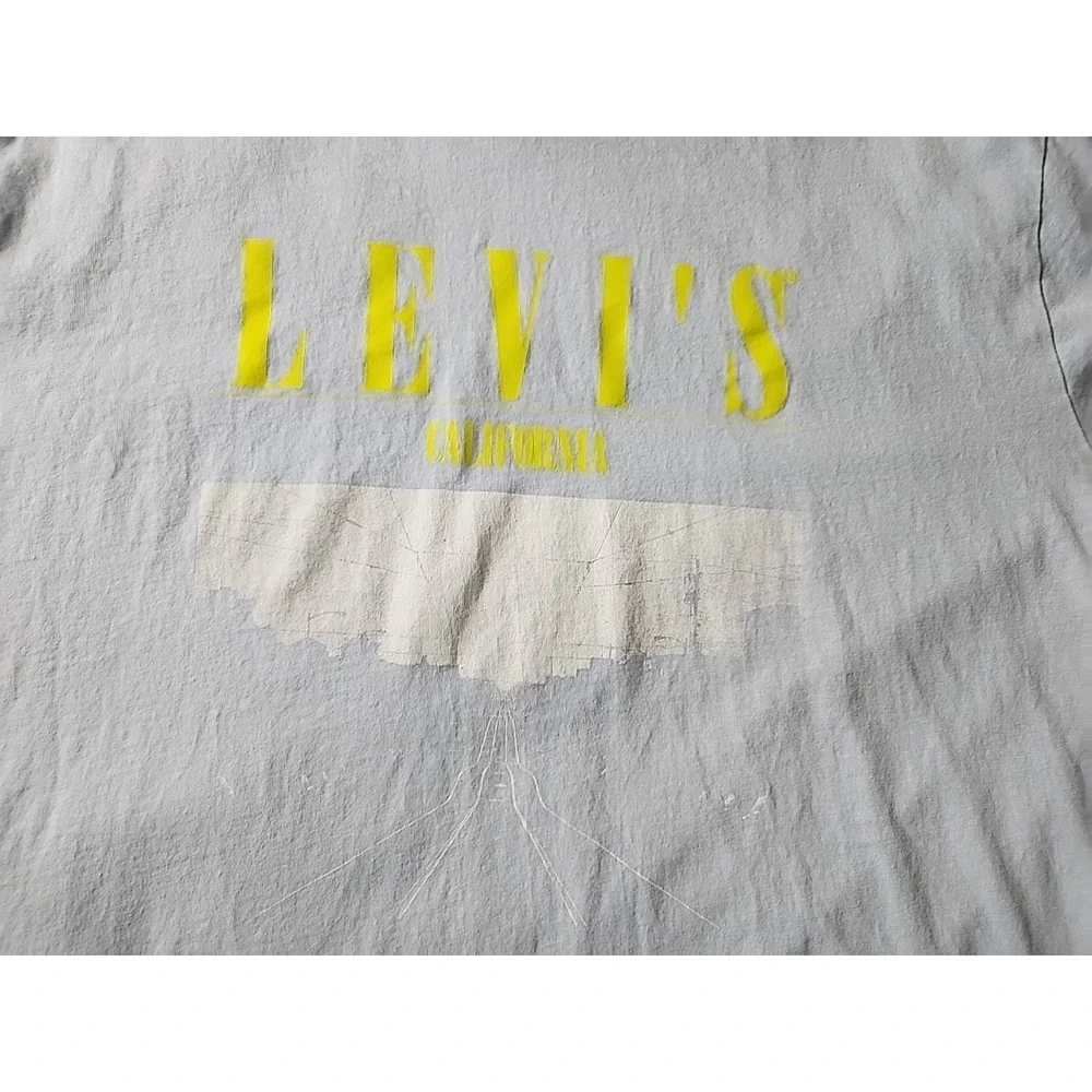Graphic Levi's Men's 3XL 100% Cotton San Francisco, CA Box Tee Light Blue Retro